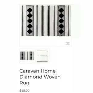 NWT Caravan Design Well Traveled Rug Black & White